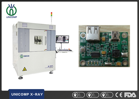 BGA QFN Unicomp X Ray Inspection System 130KV con un movimento di 6 assi