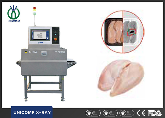 Macchina di ispezione del raggio dell'alimento X per il controllo dei corpi estranei dentro carne fresca con il dispositivo di scarto automatico