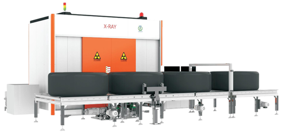 Macchina a raggi X NDT avanzata della serie UNL per l'ispezione dei pneumatici DR U tipo line array detector