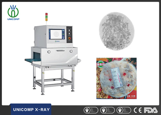 Macchina per il rilevamento dei metalli a raggi X compatta Unicomp UNX4015N per piccoli alimenti per pollame con tecnologia di apprendimento AI