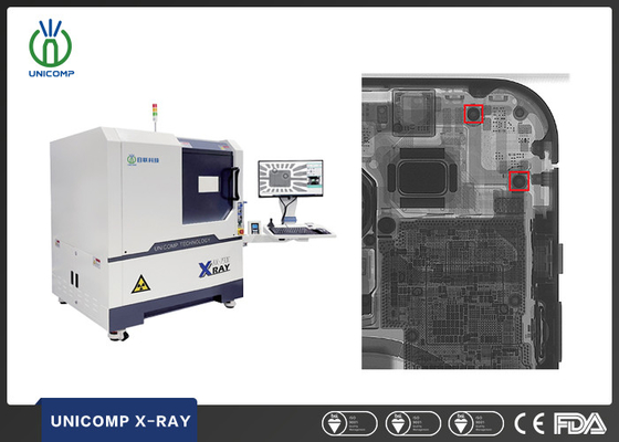 90KV Micron Focus Spot Size Tube X-Ray Machine Unicomp Modello aggiornato AX7900 Con doppi computer per verificare la qualità del cellulare