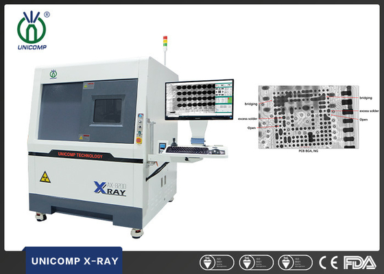Macchina di raggi x di microfocus di Unicomp AX8200MAX 5um per ispezione di saldatura automobilistica di difetti di SME PCBA BGA QFN CSP